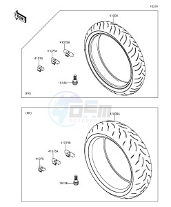 Z1000SX_ABS ZX1000MFF FR GB XX (EU ME A(FRICA) drawing Tires