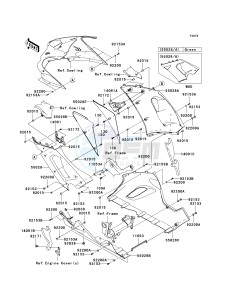 ZX 600 N [NINJA ZX-6RR] (6F) N6F drawing COWLING LOWERS