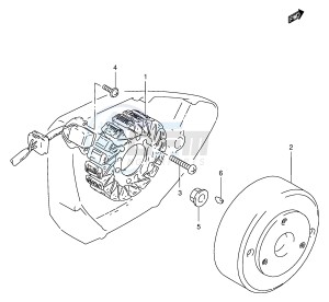 GS125 (E1) drawing MAGNETO (SEE NOTE)