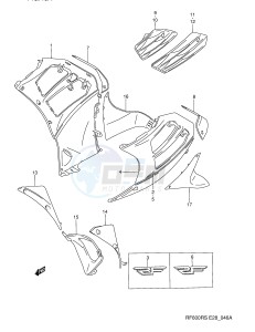 RF600R (E28) drawing UNDER COWLING BODY (MODEL S)