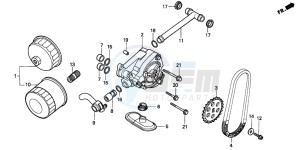 NV400C drawing OIL FILTER/OIL PUMP