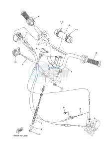 TT-R50 TT-R50E (2CJE 2CJF 2CJG) drawing STEERING HANDLE & CABLE