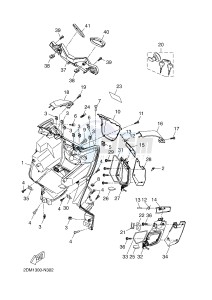 YP125R X-MAX125 X-MAX (2DM9 2DM9) drawing LEG SHIELD