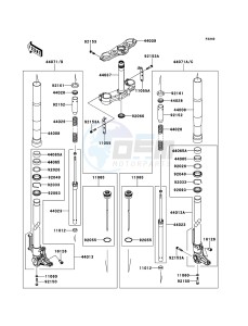 Z1000 ZR1000DCF FR GB XX (EU ME A(FRICA) drawing Front Fork