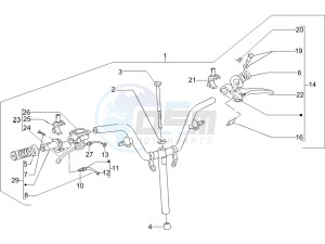 Stalker 50 drawing Handlebars - Master cilinder