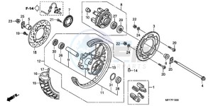 XL700V9 F / CMF drawing REAR WHEEL