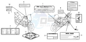 CBF600N drawing CAUTION LABEL