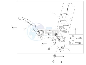 V7 III Anniversario 750 e4 (EMEA) drawing Front master cilinder