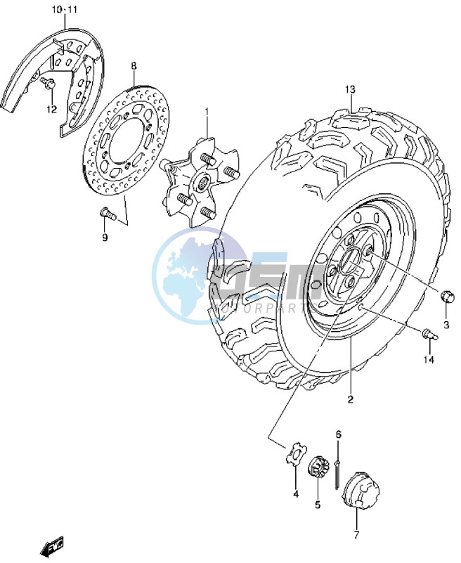 FRONT WHEEL (LT-A500XL4 P17)