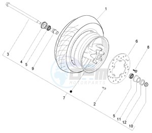 Fly 50 2t drawing Front wheel