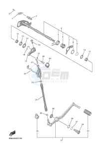 YZF-R6 YZF600 R6 (BN6A) drawing SHIFT SHAFT