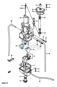 RM250 1988 drawing CARBURETOR