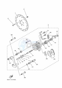 YXZ1000ET YXZ1000R SS (BASU) drawing REAR BRAKE CALIPER 2