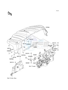 KRF 750 M [TERYX 750 FI 4X4 NRA OUTDOORS] (M9F9) M9F drawing FRONT FENDER-- S- -