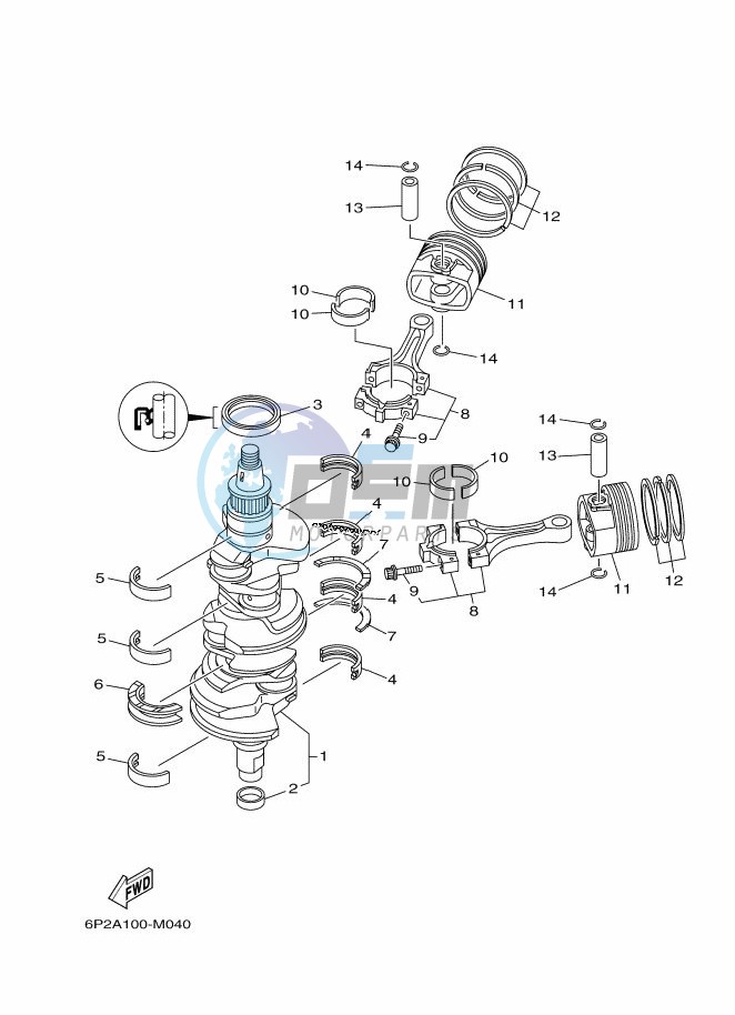 CRANKSHAFT--PISTON