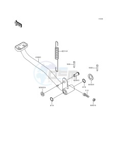 KLF 400 B [BAYOU 400 4X4] (B1-B3) [BAYOU 400 4X4] drawing BRAKE PEDAL