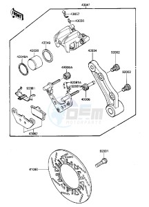 ZX 600 A [NINJA 600] (A1-A2) [NINJA 600] drawing REAR BRAKE