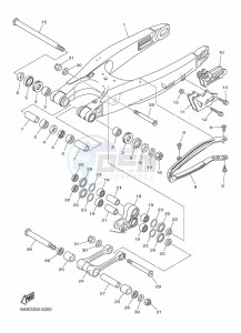 WR250F (BAKJ) drawing REAR ARM