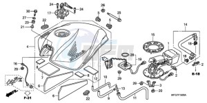 CB600F39 France - (F / CMF ST 25K) drawing FUEL TANK