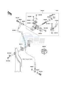 KX450F KX450E9F EU drawing Front Master Cylinder