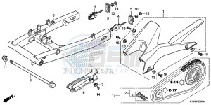 CBR125RF CBR125R 2ED - (2ED) drawing SWINGARM