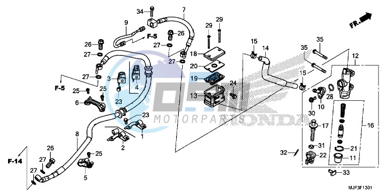 REAR BRAKE MASTER CYLINDER (CRF1000A/CRF1000D)