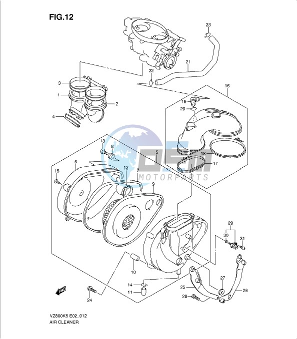 AIR CLEANER (MODEL K5/K6/K7/K8)