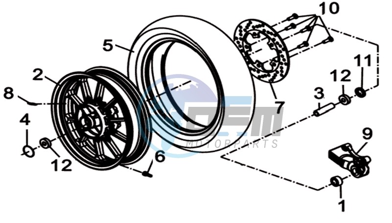 RR.WHEEL ASSY