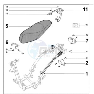 TWEET A PX drawing FRAME AND SADDLE SMALL TANK