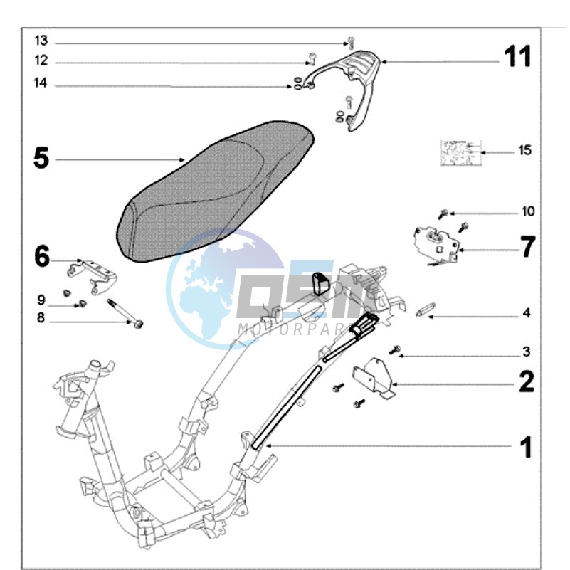 FRAME AND SADDLE SMALL TANK