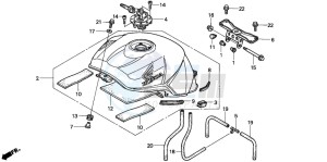 CBR900RE drawing FUEL TANK (CBR900RR2,3)