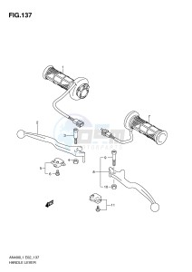 AN400 (E2) Burgman drawing HANDLE LEVER (AN400ZAL1 E51)