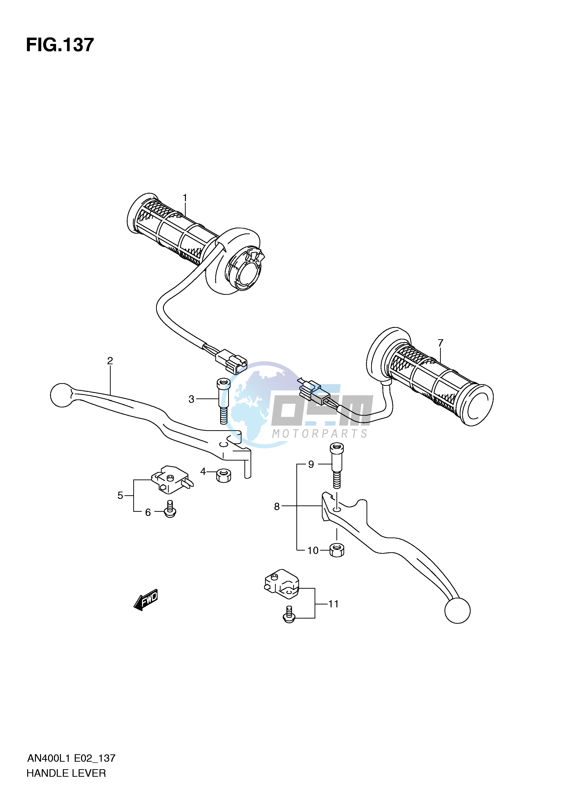 HANDLE LEVER (AN400ZAL1 E51)