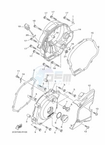 YBR125E YBR 125E (BN9M) drawing CRANKCASE COVER 1