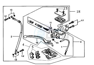 NEW DUKE - 125 cc drawing FRONT BRAKE SYSTEM