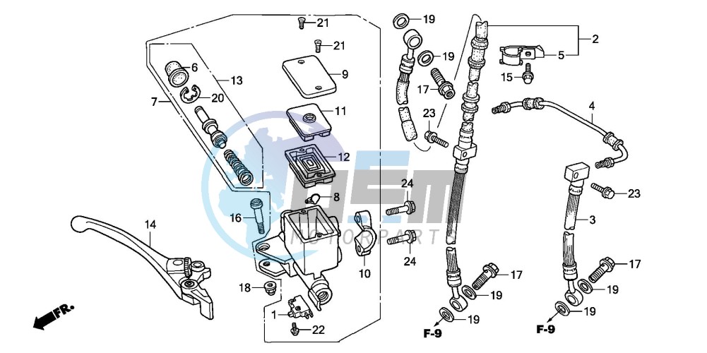 FR. BRAKE MASTER CYLINDER (CB600F2)