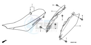 CRF450RA Australia - (U) drawing SEAT/SIDE COVER