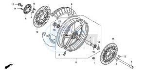 CB1300S CB1300SUPERBOLD'OR drawing FRONT WHEEL