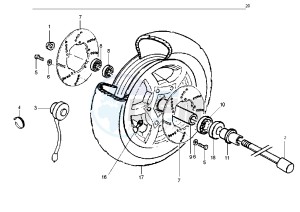 X9 200 drawing Front wheel