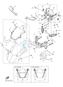 YZF-R1 998 R1 (BX41) drawing COWLING 1