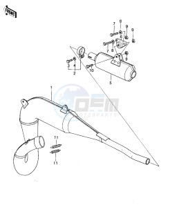 KX 125 A (A4-A5) drawing MUFFLER