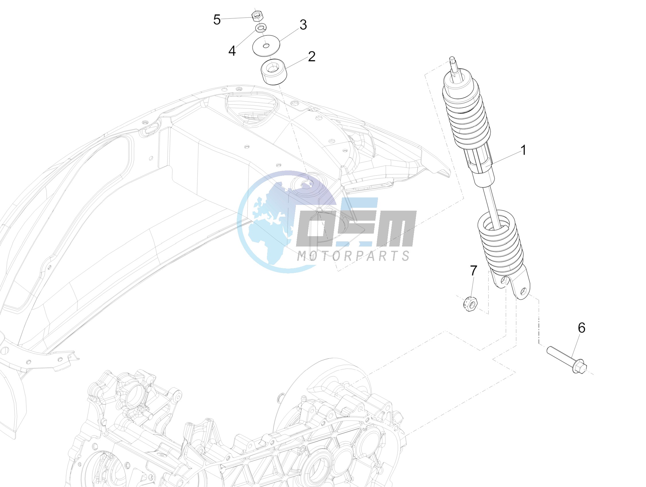 Rear suspension - Shock absorber/s