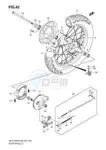 DR-Z125 (E28-E33) drawing REAR WHEEL (DR-Z125L)