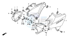 CB1300A CB1300SUPER FOUR drawing SIDE COVER