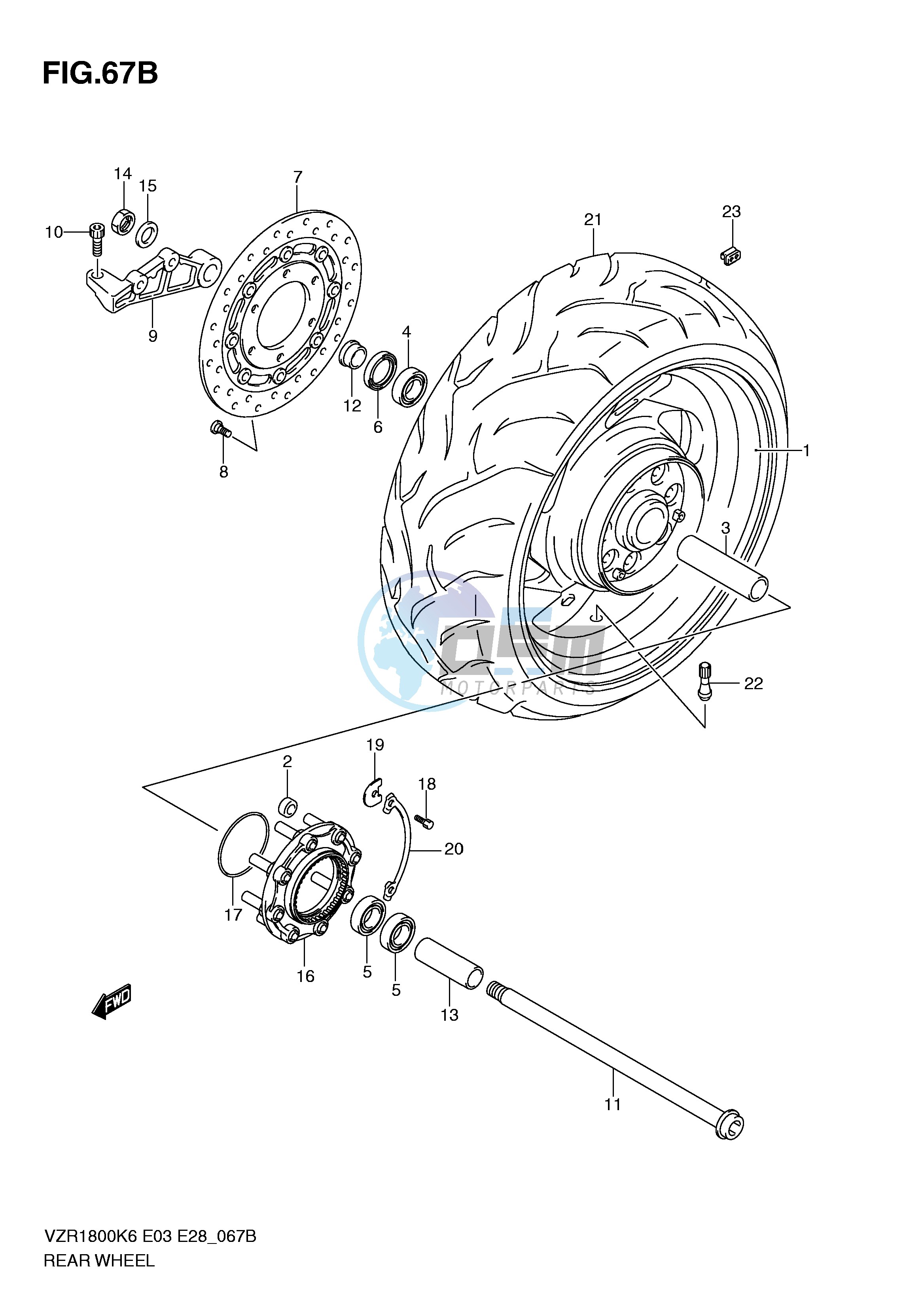 REAR WHEEL (MODEL L0)