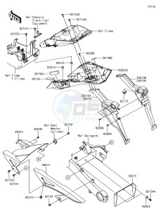 Z1000SX ZX1000WHF XX (EU ME A(FRICA) drawing Rear Fender(s)