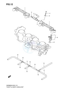 GSR600 (E2) drawing THROTTLE BODY HOSE JOINT