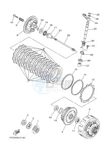 YFZ450 YFZ450B (1PD2 1PD3 1PD1) drawing CLUTCH