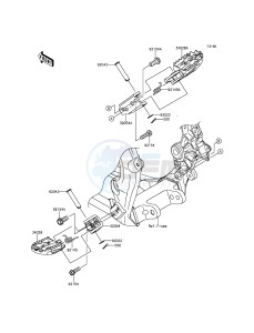 KX250F KX250ZFF EU drawing Footrests