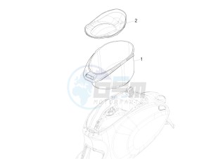 PRIMAVERA 150 4T 3V IE ABS-NOABS E3-E4 (EMEA, LATAM, APAC) drawing Helmet housing - Undersaddle